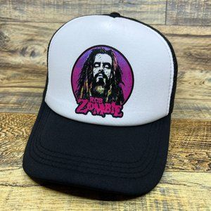 Rob Zombie Mens Trucker Hat Black Snapback Shock Rock Horror Movie Baseball Cap